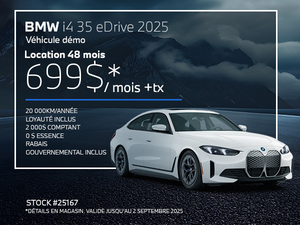 Bannière de BMW i4 2025